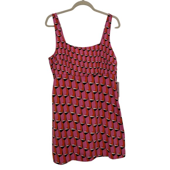 Diane Von Furstenberg Dress Womens 14 Pink Retro Geo Limited Edition Target NEW - Picture 1 of 10